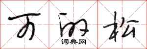 段相林可的松行书怎么写