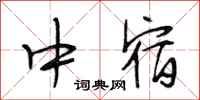 段相林中宿行书怎么写