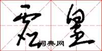 刘少英虚皇草书怎么写