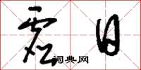 刘少英虚日草书怎么写