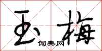 段相林玉梅行书怎么写