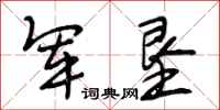 段相林军垦行书怎么写