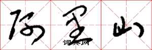 刘少英阿里山草书怎么写