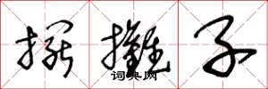 王冬龄摆摊子草书怎么写