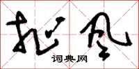 刘少英扯风草书怎么写