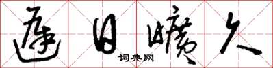 刘少英迟日旷久草书怎么写