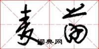 刘少英麦苗草书怎么写