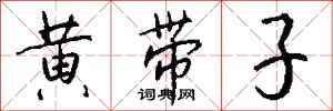 钱沛云黄带子行书怎么写