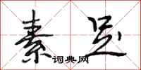 段相林素足行书怎么写