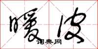 王冬龄暖皮草书怎么写