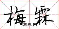段相林梅霖行书怎么写
