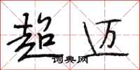 段相林超迈行书怎么写
