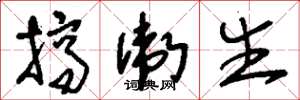 刘少英搞卫生草书怎么写