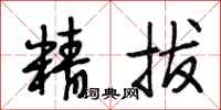 段相林精拔行书怎么写
