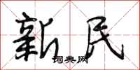 段相林新民行书怎么写