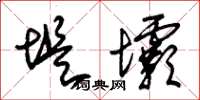 朱锡荣堤坝草书怎么写