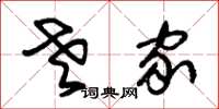 朱锡荣老家草书怎么写