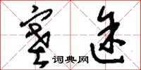 刘少英塞途草书怎么写