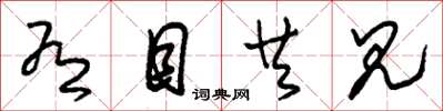 朱锡荣有目共见草书怎么写