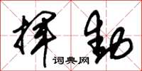朱锡荣挥动草书怎么写