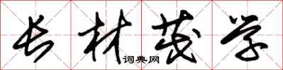 朱锡荣长材茂学草书怎么写