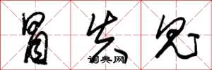 朱锡荣冒失鬼草书怎么写