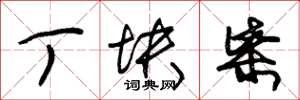 朱锡荣丁块柴草书怎么写