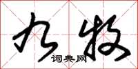 朱锡荣九牧草书怎么写