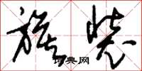 刘少英旗装草书怎么写