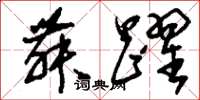 刘少英舞跃草书怎么写