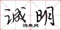 段相林诚明行书怎么写