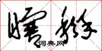 刘少英瞎掰草书怎么写