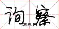 段相林询察行书怎么写