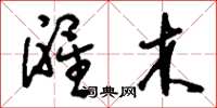 刘少英醒木草书怎么写