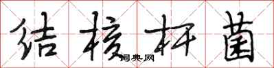 段相林结核杆菌行书怎么写