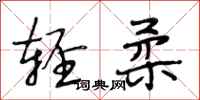 段相林轻柔行书怎么写