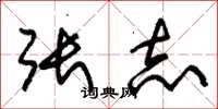 朱锡荣张志草书怎么写