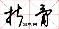 朱锡荣折骨草书怎么写