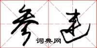 朱锡荣参连草书怎么写