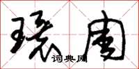 朱锡荣环周草书怎么写
