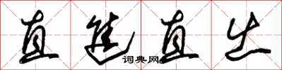 朱锡荣直进直出草书怎么写