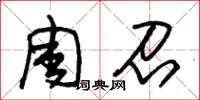 朱锡荣周召草书怎么写