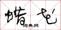 王冬龄蜡花草书怎么写