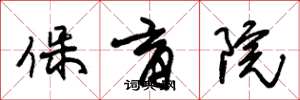 朱锡荣保育院草书怎么写
