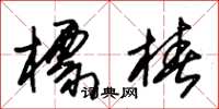 朱锡荣标桩草书怎么写