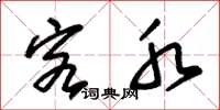 朱锡荣客水草书怎么写