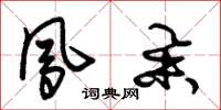 朱锡荣凤举草书怎么写