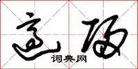 朱锡荣适归草书怎么写