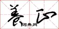 朱锡荣养正草书怎么写