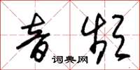 朱锡荣音频草书怎么写